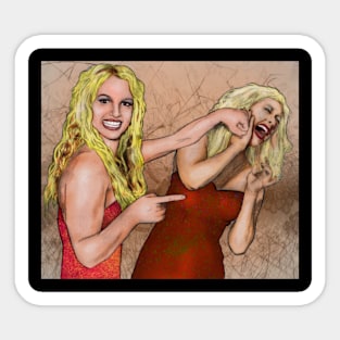 britney vd christina Sticker